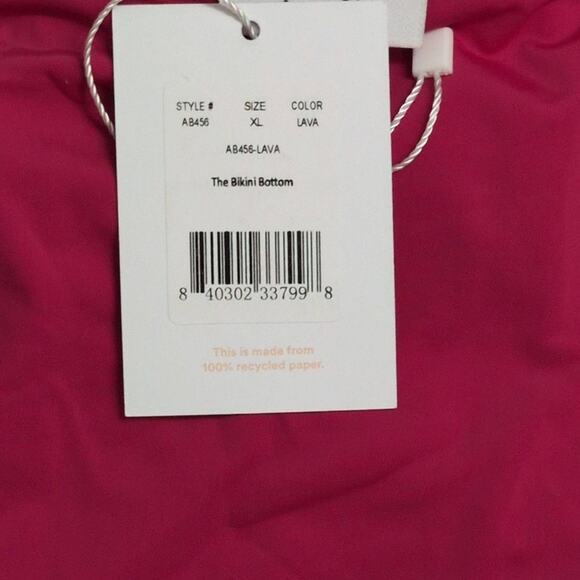 NWT Andie The Bikini Bottom Lava Pink Floral Pattern Brief Size XL - Picture 8 of 8